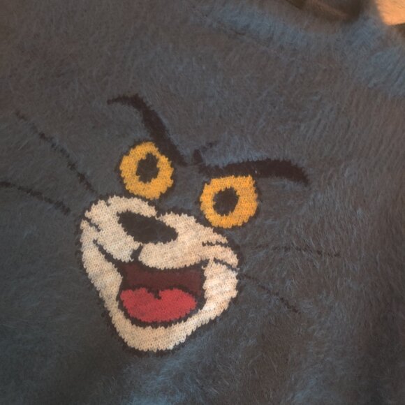 Dolls Kill Candystripper Tom and Jerry sweater OS New Oversized - Picture 2 of 4